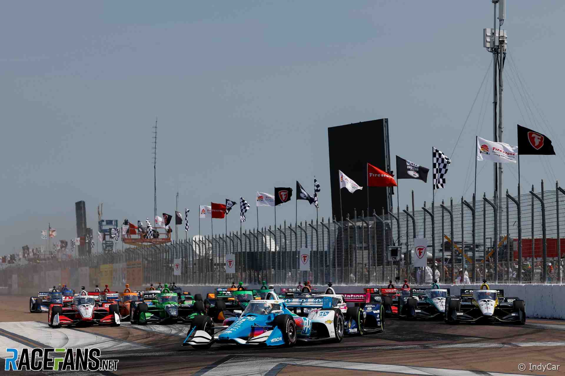 Start, IndyCar, St Petersburg, 2024